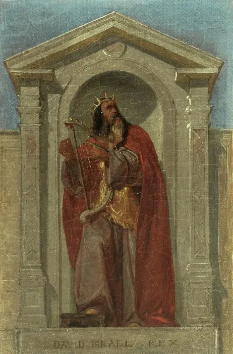 Framed Print : Esquisse pour l'église Notre-Dame-de-Bonne-Nouvelle : David, roi d'Israël, c.1840. Creator: Auguste Hesse Framed Print : Esquisse pour l'église Notre-Dame-de-Bonne-Nouvelle : David, roi d'Israël, c.1840. Creator: Auguste Hesse