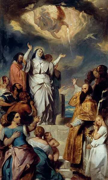 Esquisse pour l'église Notre-Dame-de-Lorette : Apothéose de sainte Geneviève, 1835. Creator: Eugene Deveria