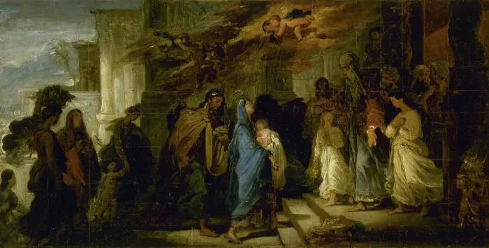 Framed Print : Esquisse pour l'église Notre-Dame-de-Lorette : la Présentation au temple, 1826. Creator: François Joseph Heim Framed Print : Esquisse pour l'église Notre-Dame-de-Lorette : la Présentation au temple, 1826. Creator: François Joseph Heim