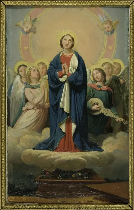 Framed Print : Esquisse pour l'église Notre-Dame de Vincennes : L'Assomption de la vierge, 1836. Creator: Jean Louis Bezard Framed Print : Esquisse pour l'église Notre-Dame de Vincennes : L'Assomption de la vierge, 1836. Creator: Jean Louis Bezard