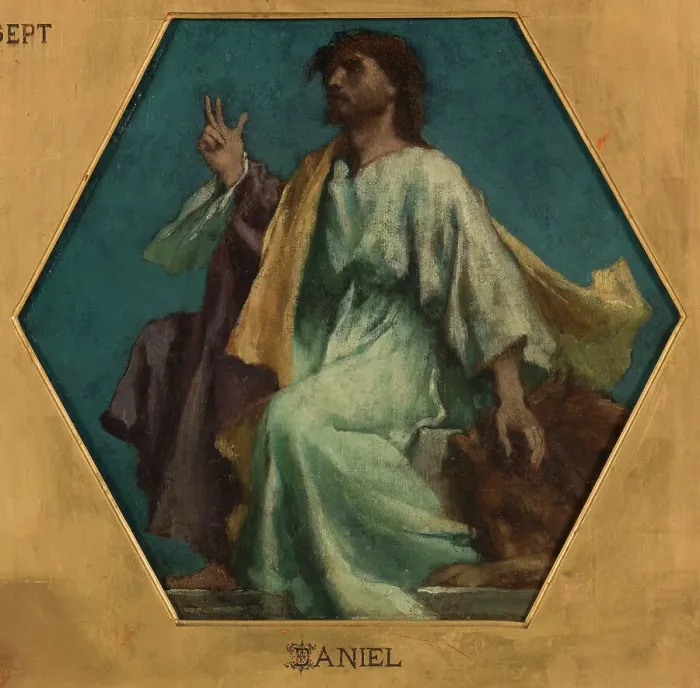 Framed Print : Esquisse pour l'église Saint François Xavier : Daniel, c.1875. Creator: Jules Elie Delaunay Framed Print : Esquisse pour l'église Saint François Xavier : Daniel, c.1875. Creator: Jules Elie Delaunay