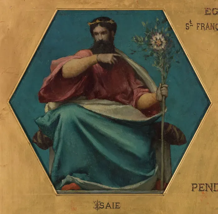 Framed Print : Esquisse pour l'église Saint François Xavier : Isaïe, 1875. Creator: Jules Elie Delaunay Framed Print : Esquisse pour l'église Saint François Xavier : Isaïe, 1875. Creator: Jules Elie Delaunay