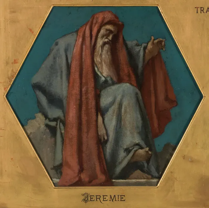 Framed Print : Esquisse pour l'église Saint François Xavier : Jérémie, c.1875. Creator: Jules Elie Delaunay Framed Print : Esquisse pour l'église Saint François Xavier : Jérémie, c.1875. Creator: Jules Elie Delaunay
