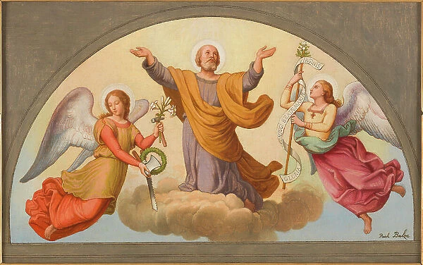 Esquisse pour l'église Saint-Joseph : L'Ange de douceur et de chasteté - Apothéose... 1870. Creator: Jean-Paul-Etienne Balze