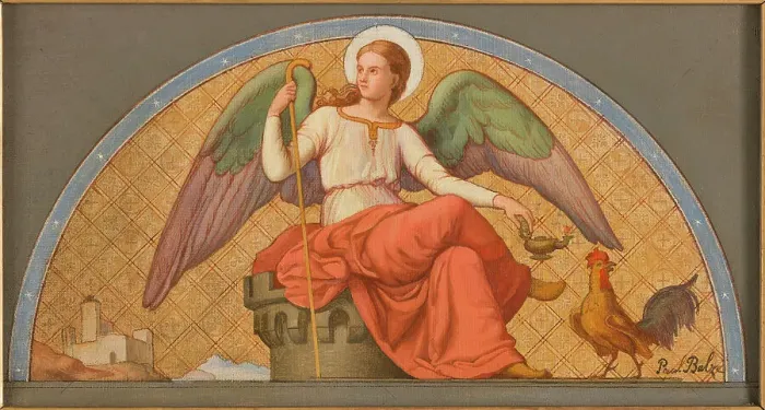 Framed Print : Esquisse pour l'église Saint-Joseph : L'Ange de douceur et de chasteté - Apothéose... 1870. Creator: Jean-Paul-Etienne Balze Framed Print : Esquisse pour l'église Saint-Joseph : L'Ange de douceur et de chasteté - Apothéose... 1870. Creator: Jean-Paul-Etienne Balze