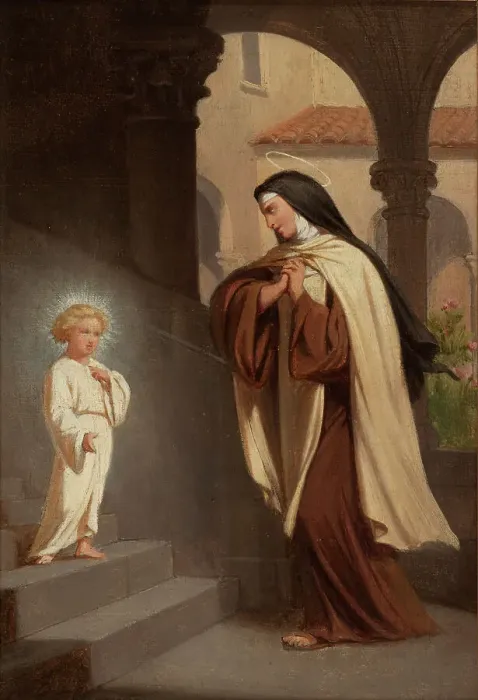 Framed Print : Esquisse pour l'église Saint-Louis-en-l'Ile : Jésus apparait à sainte Thérèse, 1866. Creator: Charles Emile Hippolyte Lecomte-Vernet Framed Print : Esquisse pour l'église Saint-Louis-en-l'Ile : Jésus apparait à sainte Thérèse, 1866. Creator: Charles Emile Hippolyte Lecomte-Vernet