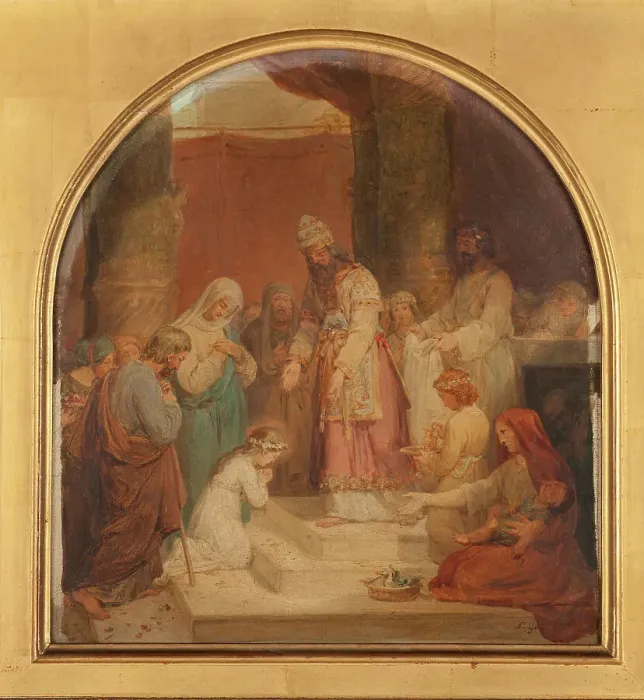 Framed Print : Esquisse pour l'église Saint-Nicolas-du-Chardonnet : La Présentation de la Vierge au Temple, 1857. Creator: Nicolas-Louis-François Gosse Framed Print : Esquisse pour l'église Saint-Nicolas-du-Chardonnet : La Présentation de la Vierge au Temple, 1857. Creator: Nicolas-Louis-François Gosse