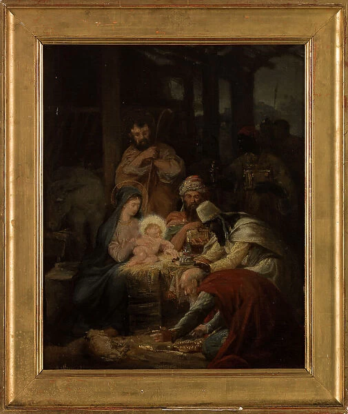 Esquisse pour l'église de Vanves : L'Adoration des Mages, 1875. Creator: Oscar-Pierre Mathieu