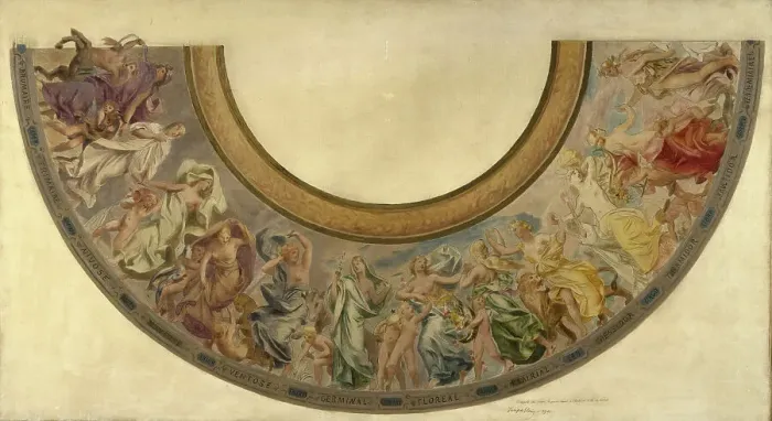Framed Print : Esquisse pour l'escalier des fêtes de l'Hôtel de Ville de Paris : Les mois républicains, 1901. Creator: Joseph Blanc Framed Print : Esquisse pour l'escalier des fêtes de l'Hôtel de Ville de Paris : Les mois républicains, 1901. Creator: Joseph Blanc