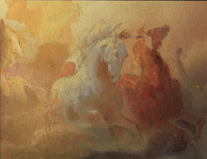 Framed Print : Esquisse pour l'Hôtel de Ville de Paris : Le char du soleil, c.1851. Creator: Léon Cogniet Framed Print : Esquisse pour l'Hôtel de Ville de Paris : Le char du soleil, c.1851. Creator: Léon Cogniet