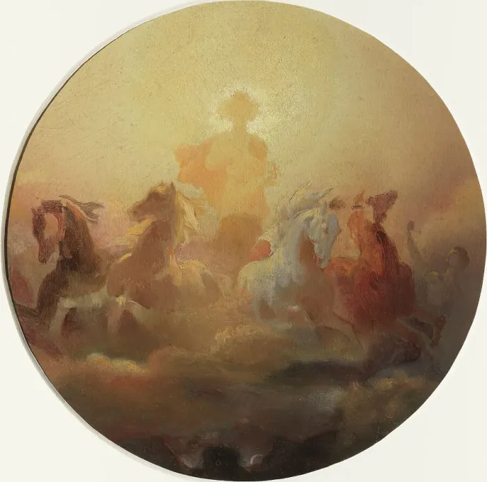 Framed Print : Esquisse pour l'Hôtel de Ville de Paris : Le char du soleil, c.1851. Creator: Léon Cogniet Framed Print : Esquisse pour l'Hôtel de Ville de Paris : Le char du soleil, c.1851. Creator: Léon Cogniet