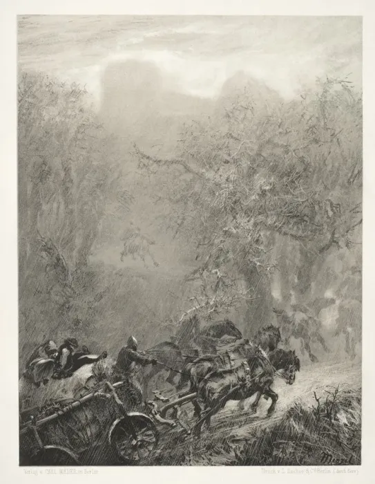 Framed Print : Essay on Stone with Brush and Scraper: The Convoy of Prisoners through a Woods, 1851 Framed Print : Essay on Stone with Brush and Scraper: The Convoy of Prisoners through a Woods, 1851