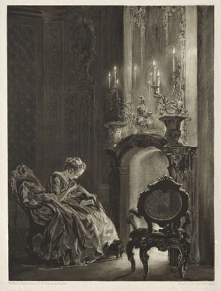 Essay on Stone with Brush and Scraper: Woman Reading at the Fireside, 1851. Creator