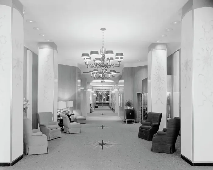 Framed Print : Essex House, Central Park South, 1957. Creator: Gottscho-Schleisner, Inc Framed Print : Essex House, Central Park South, 1957. Creator: Gottscho-Schleisner, Inc