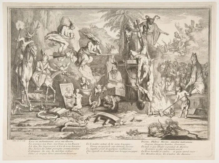 Framed Print : Est-ce un enchantment... n.d. Creator: Claude Gillot