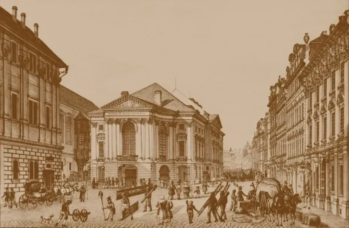 Framed Print : The Estates Theatre in Prague, Early 19th cen Framed Print : The Estates Theatre in Prague, Early 19th cen