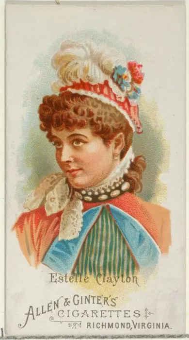 Framed Print : Estelle Clayton, from Worlds Beauties, Series 1 (N26) for Allen & Ginter Cigarettes Framed Print : Estelle Clayton, from Worlds Beauties, Series 1 (N26) for Allen & Ginter Cigarettes