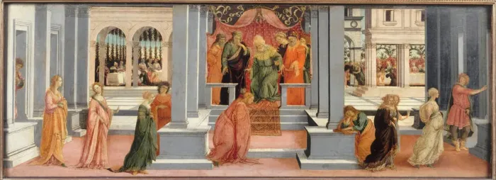 Framed Print : Esther before Ahasuerus, 1478-1480. Artist: Lippi, Filippino (1457-1504) Framed Print : Esther before Ahasuerus, 1478-1480. Artist: Lippi, Filippino (1457-1504)