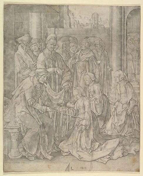 Esther Before Ahasuerus, 1518. Creator: Lucas van Leyden