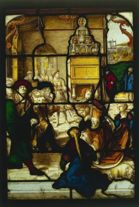 Framed Print : Esther before Ahasuerus, c. 1530. Creator: Dirk Vellert (Netherlandish, 1480 / 85-1547) Framed Print : Esther before Ahasuerus, c. 1530. Creator: Dirk Vellert (Netherlandish, 1480 / 85-1547)