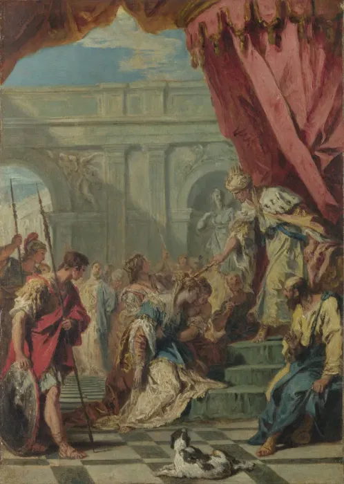 Framed Print : Esther before Ahasuerus, ca 1730. Artist: Ricci, Sebastiano (1659-1734) Framed Print : Esther before Ahasuerus, ca 1730. Artist: Ricci, Sebastiano (1659-1734)
