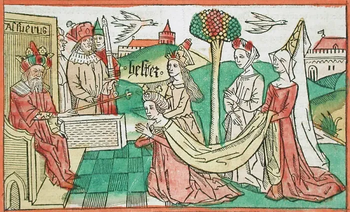 Framed Print : Esther Before King Ahasureus, c1470. Creator: Unknown Framed Print : Esther Before King Ahasureus, c1470. Creator: Unknown