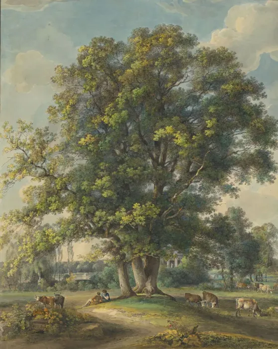 Framed Print : Et in Arcadia Ego, 1790 / 1800. Creator: Johann Georg von Dillis Framed Print : Et in Arcadia Ego, 1790 / 1800. Creator: Johann Georg von Dillis