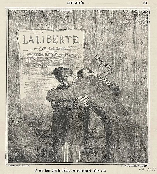 Et ces deux grands débris se consolaient, 19th century. Creator: Honore Daumier