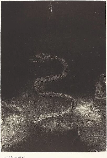Et le lia pour mille ans (And bound him a thousand years), 1899. Creator: Odilon Redon