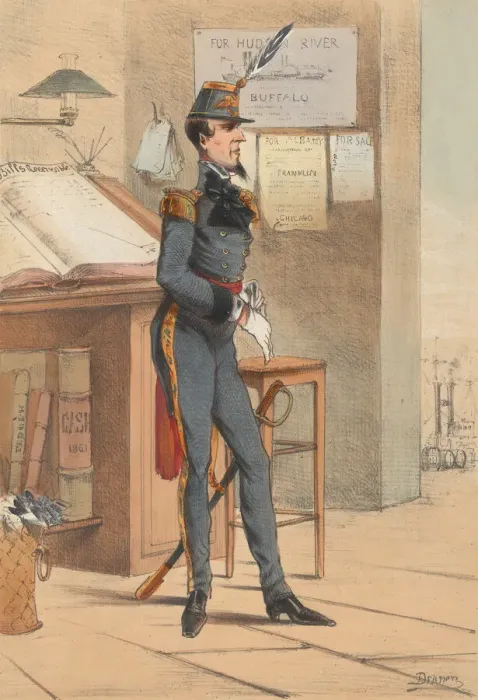 Framed Print : Etats-Unis d Amerique 1865 - 7th Regt. of New-York, 1865. Creator: Draner Framed Print : Etats-Unis d Amerique 1865 - 7th Regt. of New-York, 1865. Creator: Draner