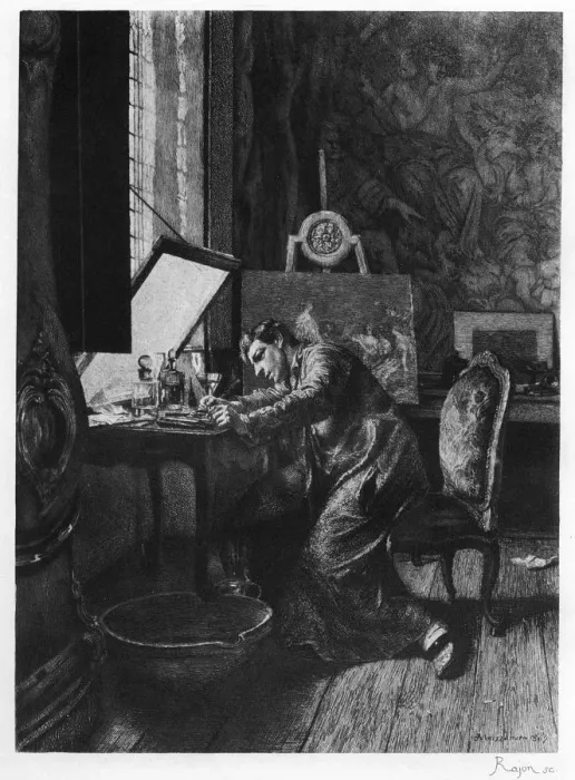 Framed Print : The Etcher, c1860-1880 (1924). Artist: Paul Adolphe Rajon Framed Print : The Etcher, c1860-1880 (1924). Artist: Paul Adolphe Rajon