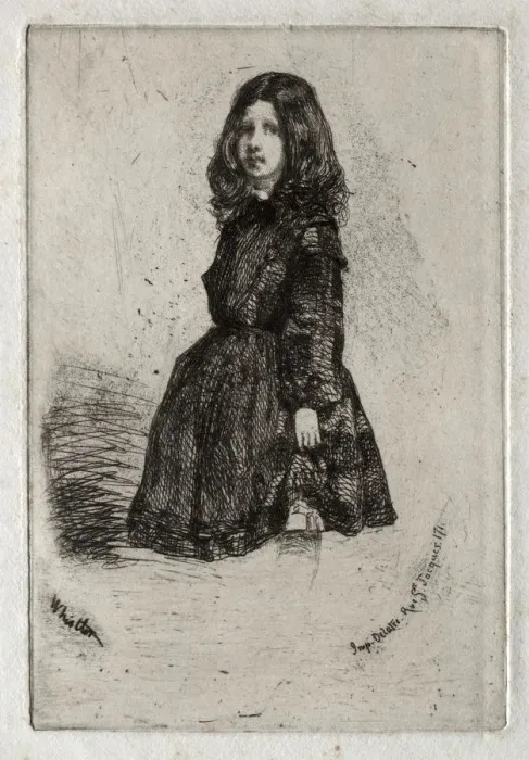 Framed Print : Twelve Etchings from Nature: Annie, 1858. Creator: James McNeill Whistler (American, 1834-1903) Framed Print : Twelve Etchings from Nature: Annie, 1858. Creator: James McNeill Whistler (American, 1834-1903)