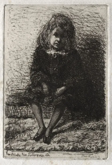 Framed Print : Twelve Etchings from Nature: Little Arthur, 1858. Creator: James McNeill Whistler (American Framed Print : Twelve Etchings from Nature: Little Arthur, 1858. Creator: James McNeill Whistler (American
