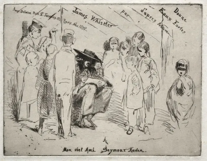 Framed Print : Twelve Etchings from Nature: Title Page - Delauney Sketching, 1858 Framed Print : Twelve Etchings from Nature: Title Page - Delauney Sketching, 1858