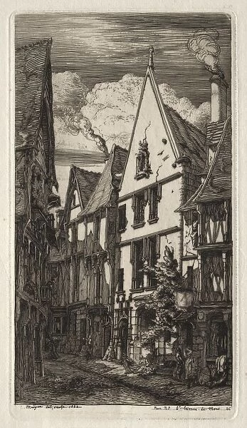 Etchings of Paris: a Bourges, 1853. Creator: Charles Meryon (French, 1821-1868)