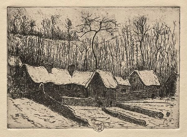 Six Etchings: The Thatched Bakery, Auvers, 1895. Creator: Paul Gachet (French, 1828-1909)