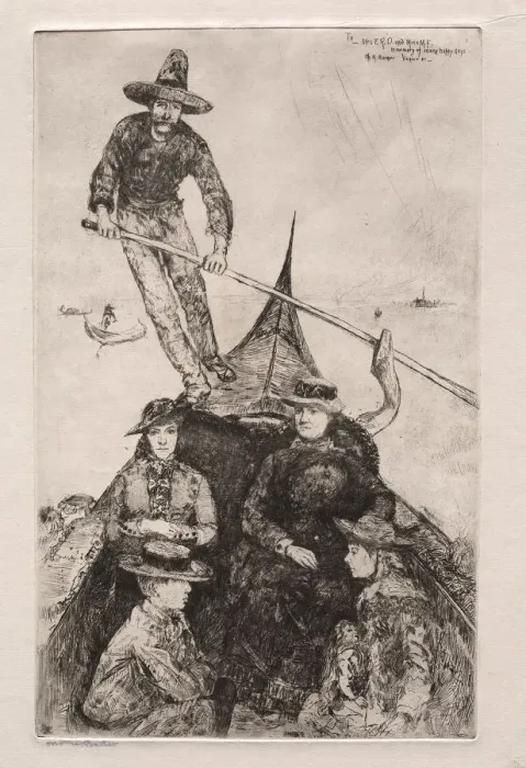 Framed Print : Etchings of Venice, 1881. Creator: Otto H. Bacher (American, 1856-1909) Framed Print : Etchings of Venice, 1881. Creator: Otto H. Bacher (American, 1856-1909)