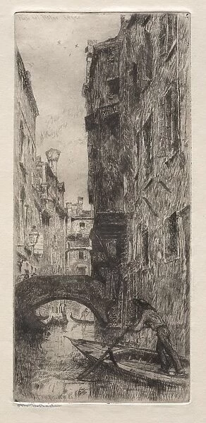 Etchings of Venice: Ponte del Pistor, Venice, 1880. Creator: Otto H. Bacher (American, 1856-1909)