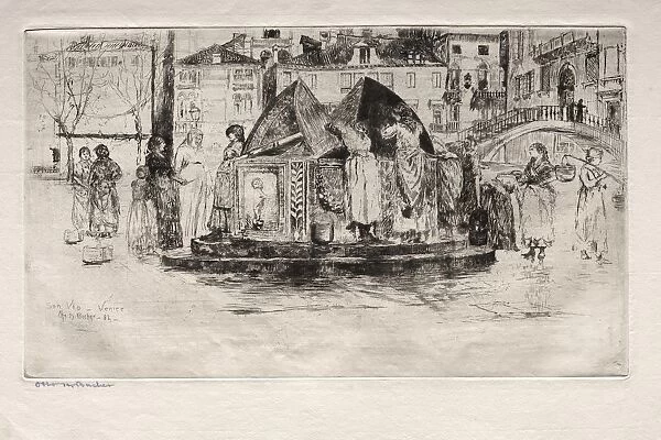 Etchings of Venice: Pozzo San Vio, 1882. Creator: Otto H. Bacher (American, 1856-1909)