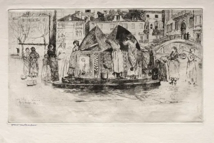 Framed Print : Etchings of Venice: Pozzo San Vio, 1882. Creator: Otto H. Bacher (American, 1856-1909) Framed Print : Etchings of Venice: Pozzo San Vio, 1882. Creator: Otto H. Bacher (American, 1856-1909)