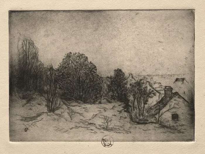 Framed Print : Six Etchings: Vesnots, Auvers on the Oise, 1895. Creator: Paul Gachet (French, 1828-1909) Framed Print : Six Etchings: Vesnots, Auvers on the Oise, 1895. Creator: Paul Gachet (French, 1828-1909)
