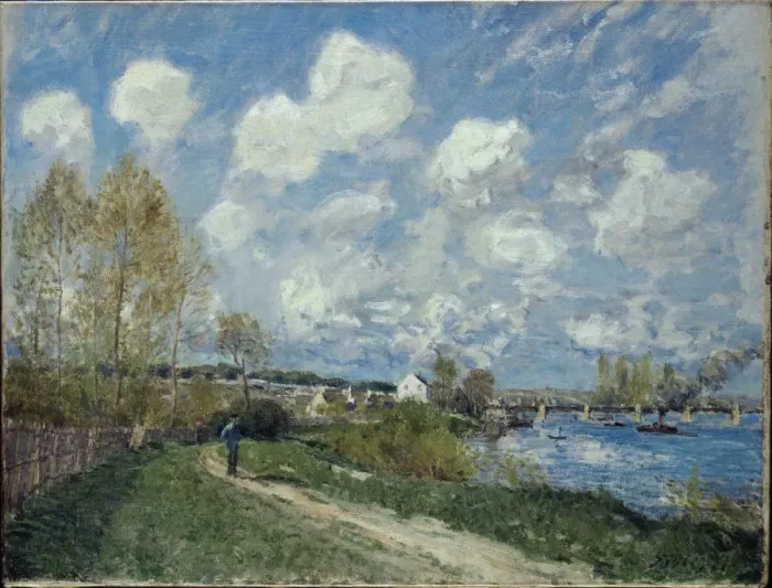 Framed Print : Ete a Bougival (Summer at Bougival), 1876. Creator: Sisley, Alfred (1839-1899) Framed Print : Ete a Bougival (Summer at Bougival), 1876. Creator: Sisley, Alfred (1839-1899)