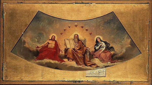 The Eternal Father, Christ and the Virgin, c1838. Creators: Alexandre Denis Abel de Pujol, Virgin Mary