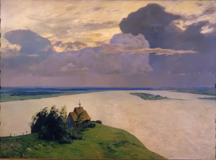 Framed Print : Over Eternal Peace, 1894. Artist: Levitan, Isaak Ilyich (1860-1900) Framed Print : Over Eternal Peace, 1894. Artist: Levitan, Isaak Ilyich (1860-1900)