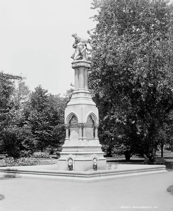 Framed Print : Ether Monument, Public Garden, Boston, between 1900 and 1906. Creator: Unknown Framed Print : Ether Monument, Public Garden, Boston, between 1900 and 1906. Creator: Unknown