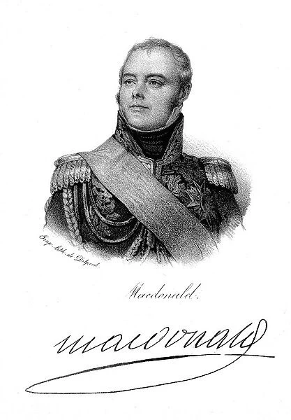 Etienne-Jacques-Joseph-Alexandre MacDonald, Duke of Taranto, French soldier, c1820. Artist: Delpech