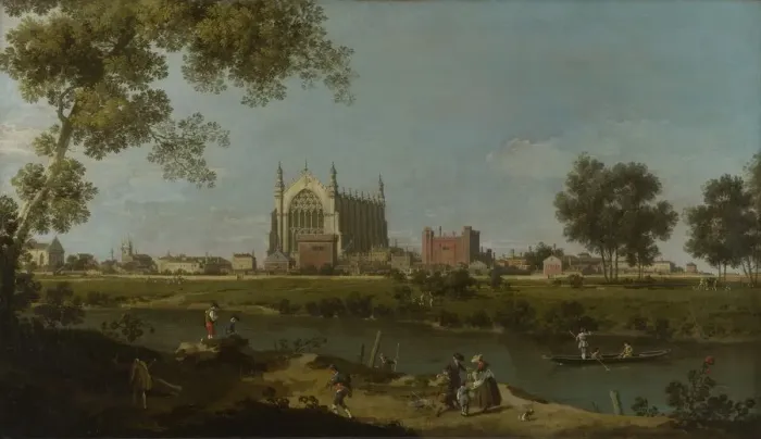 Framed Print : Eton College, c. 1754. Artist: Canaletto (1697-1768) Framed Print : Eton College, c. 1754. Artist: Canaletto (1697-1768)