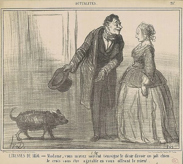 Etrennes de 1856... 19th century. Creator: Honore Daumier