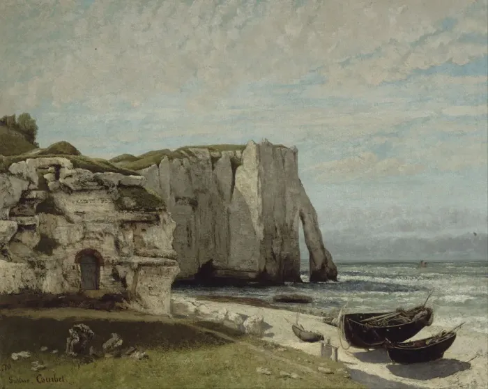 Framed Print : The Etretat Cliffs after the Storm, 1870. Artist: Courbet, Gustave (1819-1877) Framed Print : The Etretat Cliffs after the Storm, 1870. Artist: Courbet, Gustave (1819-1877)