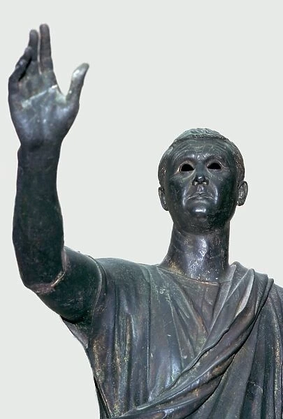 Detail of the Etruscan bronze Orator